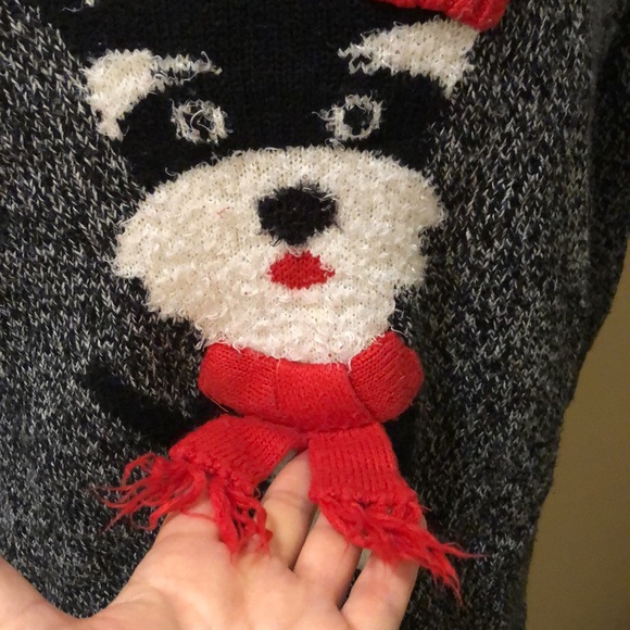 🐾Crew neck soft tweed HiLo hem scottie dog relief winter holiday sweater - Picture 3 of 10